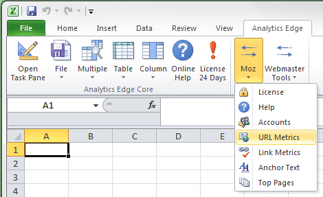 Analytics Edge Connector for Moz